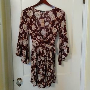 AEO Floral Wrap Dress